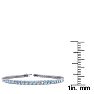 Aquamarine Bracelet: Aquamarine Jewelry: 4 Carat Aquamarine And Diamond Graduated Tennis Bracelet In 14 Karat White Gold, 7 Inches Image-4