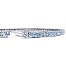 Aquamarine Bracelet: Aquamarine Jewelry: 4 3/4 Carat Aquamarine And Diamond Graduated Tennis Bracelet In 14 Karat White Gold, 8 1/2 Inches Image-3