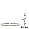 Aquamarine Bracelet: Aquamarine Jewelry: 4 3/4 Carat Aquamarine And Diamond Graduated Tennis Bracelet In 14 Karat Yellow Gold, 8 1/2 Inches Image-4