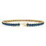 3 1/2 Carat Blue Diamond Tennis Bracelet In 14 Karat Yellow Gold, 6 1/2 Inches Image-2