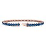 4 1/4 Carat Blue Diamond Tennis Bracelet In 14 Karat Rose Gold, 7 1/2 Inches Image-2