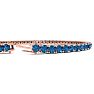 4 1/4 Carat Blue Diamond Tennis Bracelet In 14 Karat Rose Gold, 7 1/2 Inches Image-3