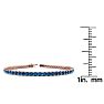 4 1/4 Carat Blue Diamond Tennis Bracelet In 14 Karat Rose Gold, 7 1/2 Inches Image-4