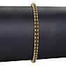 4 Carat Chocolate Bar Brown Champagne Diamond Tennis Bracelet In 14 Karat Yellow Gold, 7 Inches Image-5