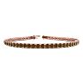 4 3/4 Carat Chocolate Bar Brown Champagne Diamond Tennis Bracelet In 14 Karat Rose Gold, 8 1/2 Inches Image-1