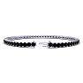 4 1/4 Carat Black Diamond Tennis Bracelet In 14 Karat White Gold, 7 1/2 Inches Image-2