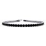 4 1/2 Carat Black Diamond Tennis Bracelet In 14 Karat White Gold, 8 Inches Image-1