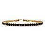 3 1/2 Carat Black Diamond Tennis Bracelet In 14 Karat Yellow Gold, 6 1/2 Inches Image-1