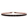 4 Carat Black Diamond Tennis Bracelet In 14 Karat Rose Gold, 7 Inches Image-1