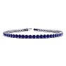 5 1/4 Carat Sapphire Tennis Bracelet In 14 Karat White Gold, 7 Inches Image-1