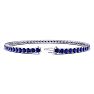6 3/4 Carat Sapphire Tennis Bracelet In 14 Karat White Gold, 9 Inches Image-2