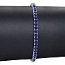 6 3/4 Carat Sapphire Tennis Bracelet In 14 Karat White Gold, 9 Inches Image-5