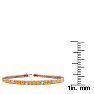4 1/4 Carat Citrine And Diamond Graduated Tennis Bracelet In 14 Karat Rose Gold, 7 1/2 Inches Image-4