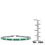 5 2/3 Carat Emerald And Diamond Graduated Tennis Bracelet In 14 Karat White Gold, 9 Inches Image-4