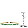 5 1/3 Carat Emerald And Diamond Graduated Tennis Bracelet In 14 Karat Yellow Gold, 8 1/2 Inches Image-4