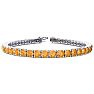 9 1/5 Carat Citrine Tennis Bracelet In 14 Karat White Gold, 7 Inches Image-1