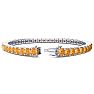 9 1/5 Carat Citrine Tennis Bracelet In 14 Karat White Gold, 7 Inches Image-2
