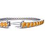 9 1/5 Carat Citrine Tennis Bracelet In 14 Karat White Gold, 7 Inches Image-3