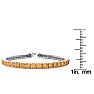 9 1/5 Carat Citrine Tennis Bracelet In 14 Karat White Gold, 7 Inches Image-4