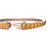 11 1/5 Carat Citrine Tennis Bracelet In 14 Karat Rose Gold, 8 1/2 Inches Image-3