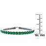 9 3/4 Carat Emerald Tennis Bracelet In 14 Karat White Gold, 6 Inches Image-4