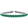 13 1/4 Carat Emerald Tennis Bracelet In 14 Karat White Gold, 8 Inches Image-1