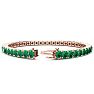 14 3/4 Carat Emerald Tennis Bracelet In 14 Karat Rose Gold, 9 Inches Image-2