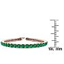 14 3/4 Carat Emerald Tennis Bracelet In 14 Karat Rose Gold, 9 Inches Image-4
