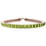 11 1/5 Carat Peridot Tennis Bracelet In 14 Karat Rose Gold, 8 1/2 Inches Image-1