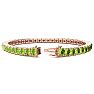 11 1/5 Carat Peridot Tennis Bracelet In 14 Karat Rose Gold, 8 1/2 Inches Image-2
