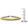 11 1/5 Carat Peridot Tennis Bracelet In 14 Karat Rose Gold, 8 1/2 Inches Image-4