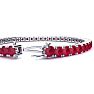 Ruby Bracelet; Ruby Tennis Bracelet; 11 1/2 Carat Ruby Tennis Bracelet In 14 Karat White Gold Image-3