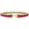 Ruby Bracelet; Ruby Tennis Bracelet; 10 1/2 Carat Ruby Tennis Bracelet In 14 Karat Yellow Gold Image-2