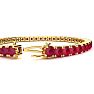 Ruby Bracelet; Ruby Tennis Bracelet; 10 1/2 Carat Ruby Tennis Bracelet In 14 Karat Yellow Gold Image-3
