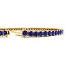 5 1/4 Carat Sapphire Tennis Bracelet In 14 Karat Yellow Gold, 7 Inches Image-3