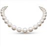 17 Inch 12mm AA Hand Knotted Pearl Necklace, 14k Yellow Gold Clasp
 Image-1