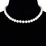 17 Inch 12mm AA Hand Knotted Pearl Necklace, 14k Yellow Gold Clasp
 Image-4