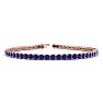 5 1/4 Carat Sapphire Tennis Bracelet In 14 Karat Rose Gold, 7 Inches Image-1
