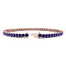 5 1/4 Carat Sapphire Tennis Bracelet In 14 Karat Rose Gold, 7 Inches Image-2