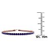 5 1/4 Carat Sapphire Tennis Bracelet In 14 Karat Rose Gold, 7 Inches Image-4