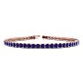6 1/3 Carat Sapphire Tennis Bracelet In 14 Karat Rose Gold, 8 1/2 Inches Image-1