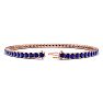 6 1/3 Carat Sapphire Tennis Bracelet In 14 Karat Rose Gold, 8 1/2 Inches Image-2