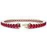 Ruby Bracelet; Ruby Tennis Bracelet; 14 1/3 Carat Ruby Tennis Bracelet In 14 Karat Rose Gold Image-2