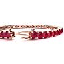 Ruby Bracelet; Ruby Tennis Bracelet; 14 1/3 Carat Ruby Tennis Bracelet In 14 Karat Rose Gold Image-3