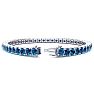 7 3/4 Carat Blue Diamond Tennis Bracelet In 14 Karat White Gold, 6 Inches Image-2