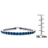 10 1/2 Carat Blue Diamond Tennis Bracelet In 14 Karat White Gold, 8 Inches Image-4