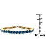 9 1/2 Carat Blue Diamond Tennis Bracelet In 14 Karat Yellow Gold, 7 Inches Image-4