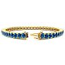 11 3/4 Carat Blue Diamond Tennis Bracelet In 14 Karat Yellow Gold, 9 Inches Image-2