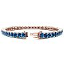 7 3/4 Carat Blue Diamond Tennis Bracelet In 14 Karat Rose Gold, 6 Inches Image-2