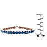7 3/4 Carat Blue Diamond Tennis Bracelet In 14 Karat Rose Gold, 6 Inches Image-4